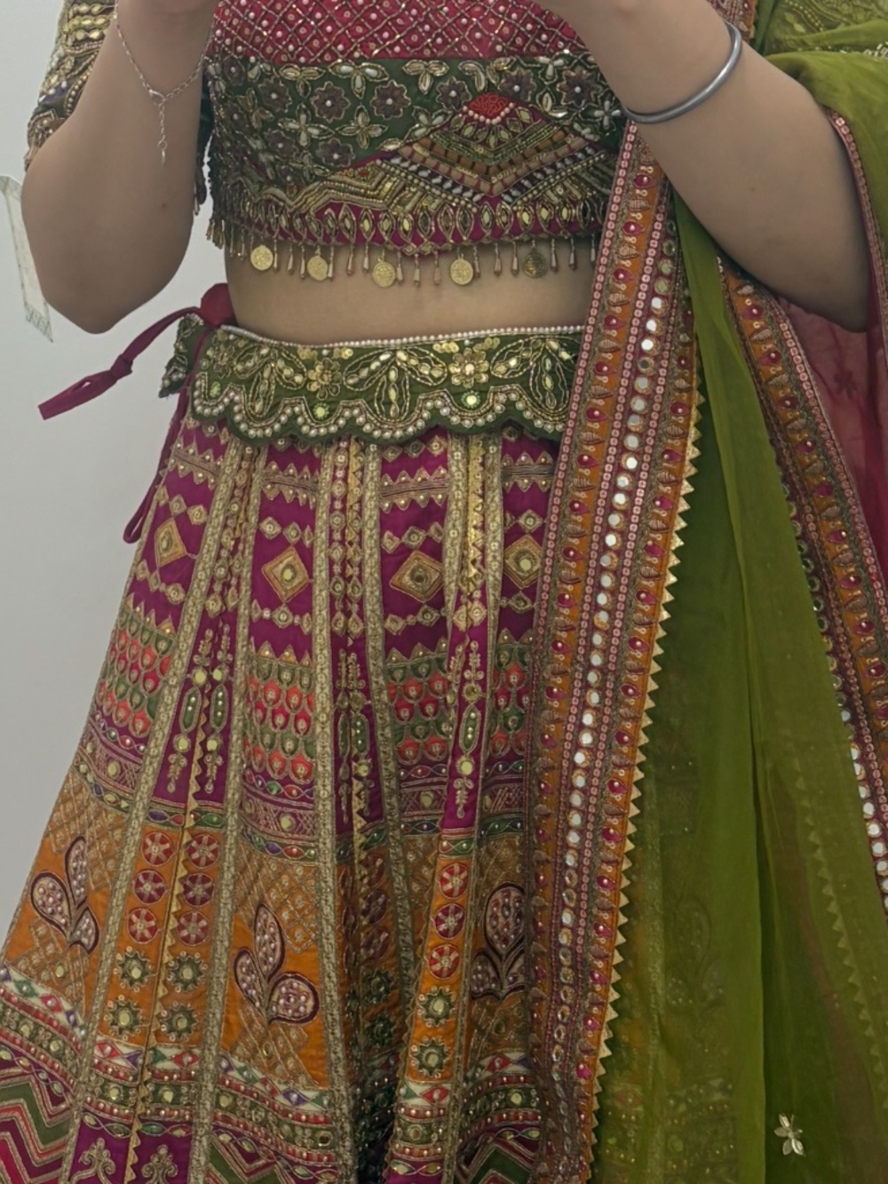 Multi-Color Lehnga - Picture 2 of 3